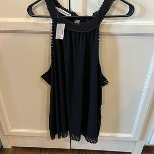 Maurices Black Tank Top with Trim Size 3 Womens Plus
